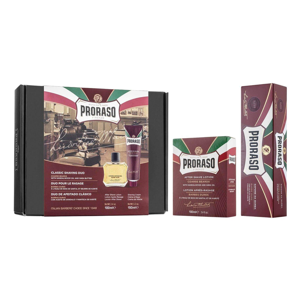 Proraso Duo Barberkrem og Aftershave Balm Sandeltre - Barbersett - JK-Shop
