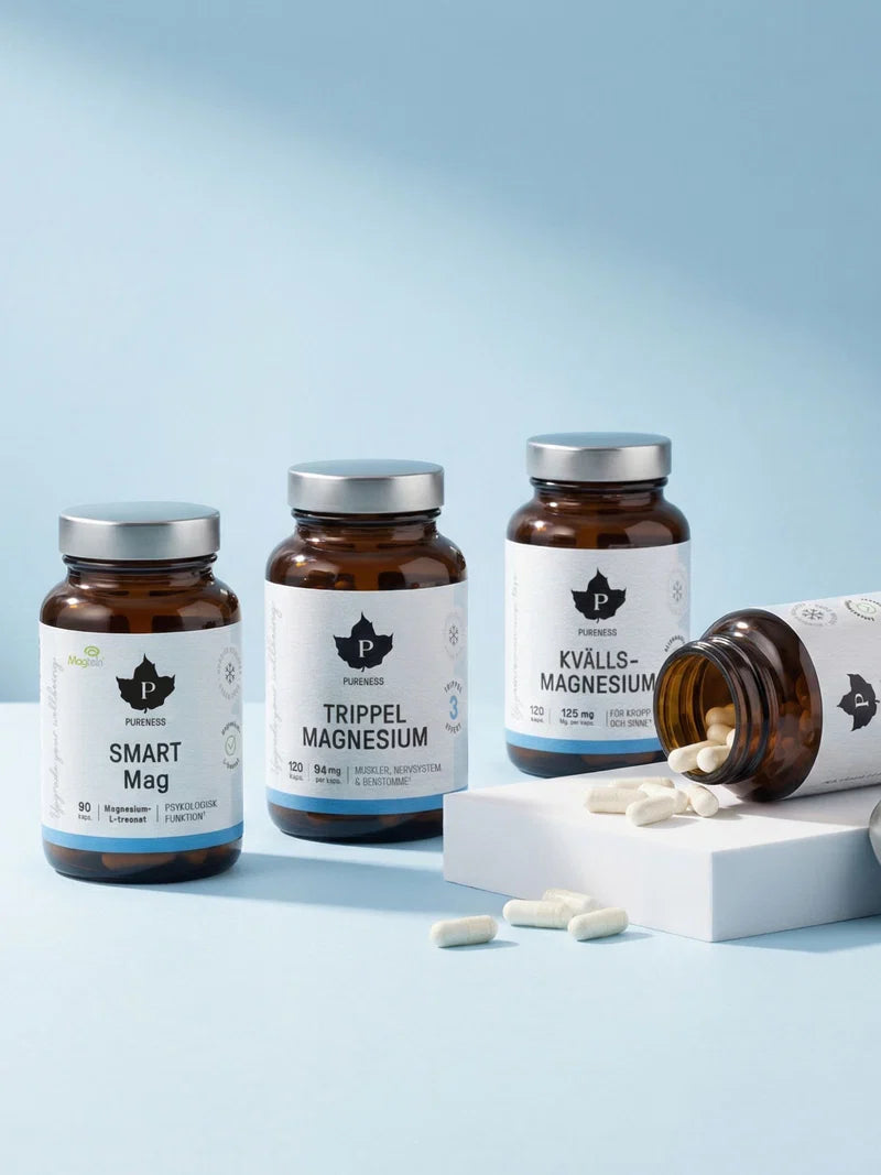 Pureness Trippel Magnesium 120 kapslar - Vitaminer & kosttilskudd - JK-Shop
