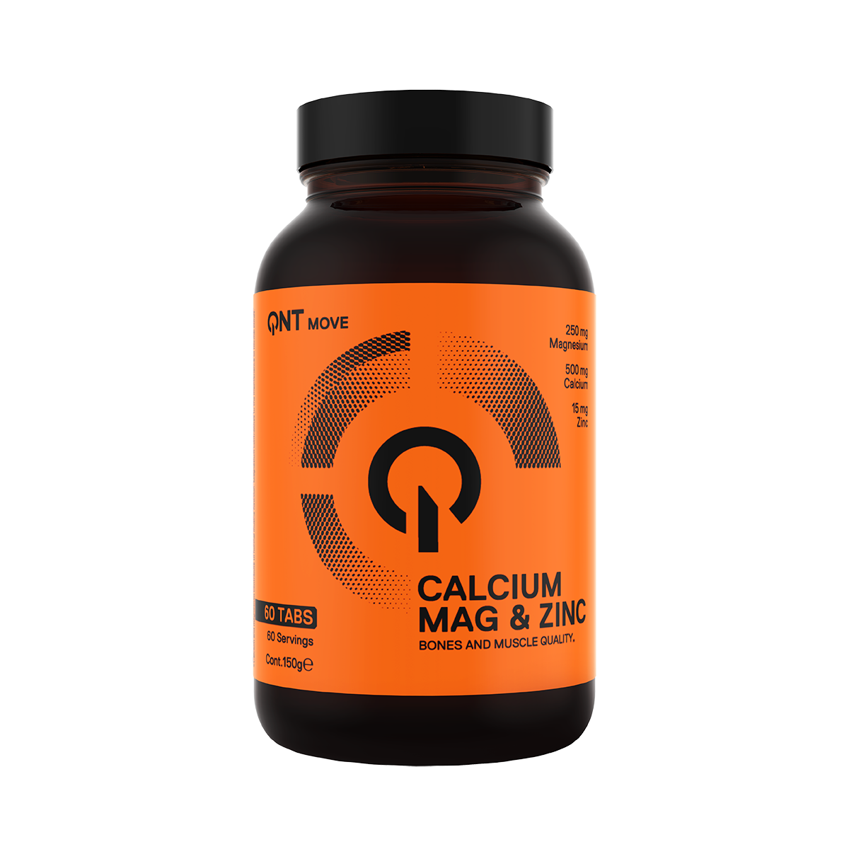 QNT Calcium-Magnesium-Zinc, 60 tabletter - Vitaminer & Mineraler - JK-Shop