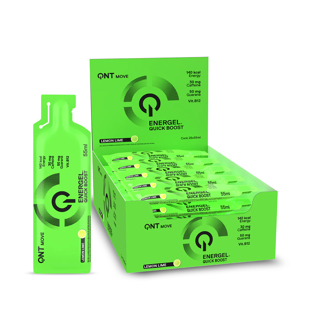 QNT Energel Quick Boost, 25 x 55 ml - Raske Karbohydrater - JK-Shop - bilde 2