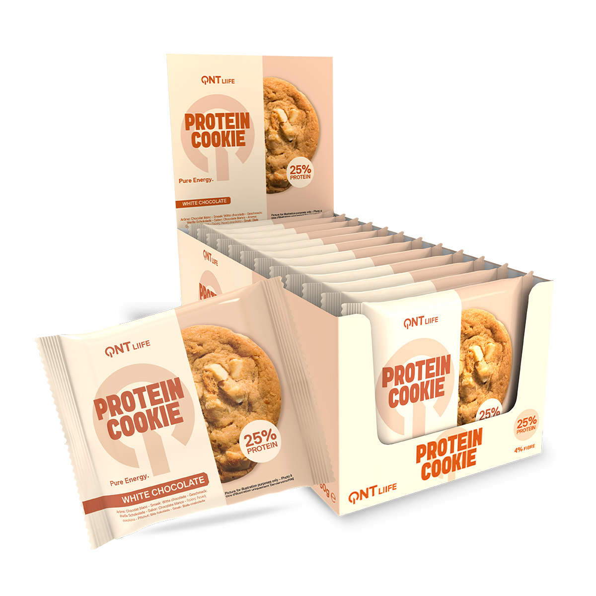 QNT Protein Cookie, 12 x 60 g - Proteinbarer - JK-Shop - bilde 3