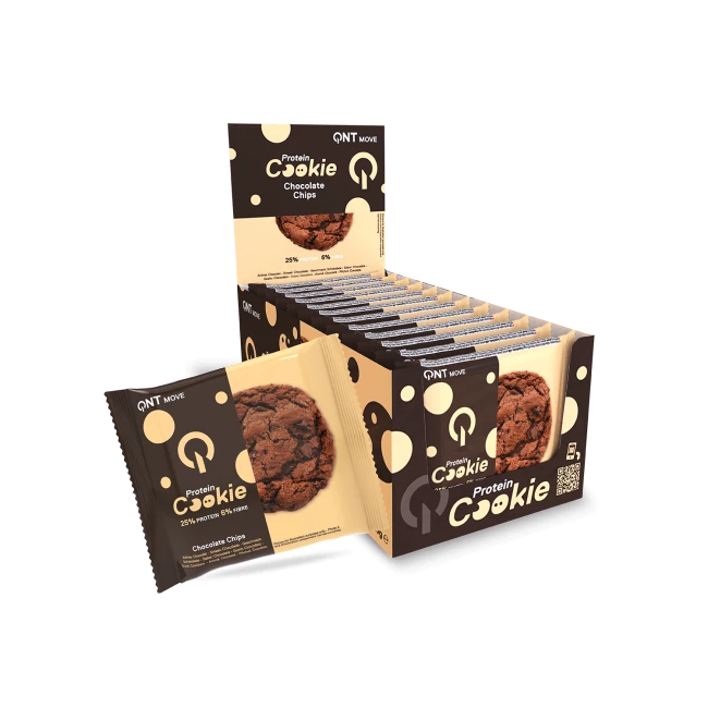 QNT Protein Cookie, 12x60g - 3 smaker - Proteinkjeks - JK-Shop