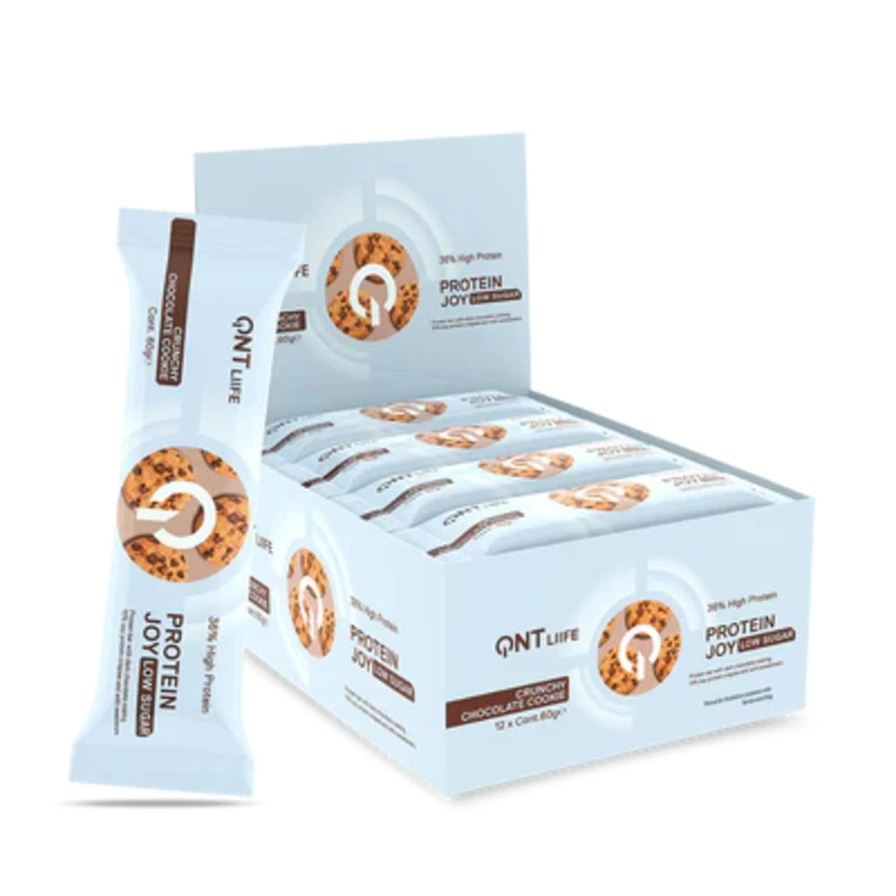 QNT Protein Joy Low Sugar Bar Crunchy Chocolate Cookie proteinbar bilde 2
