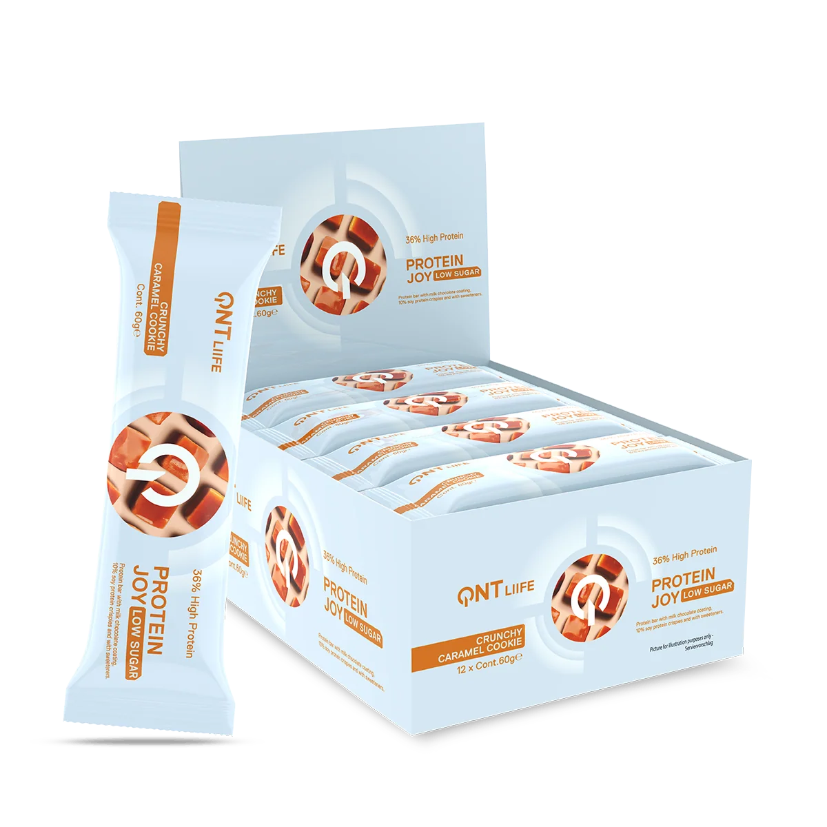 QNT Protein Joy Low Sugar Bar, 12 x 60 g - Proteinbarer - JK-Shop