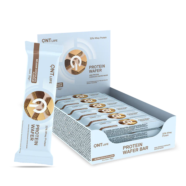 QNT Protein Wafer Bar, 12x35 g - Snacks & godteri - JK-Shop