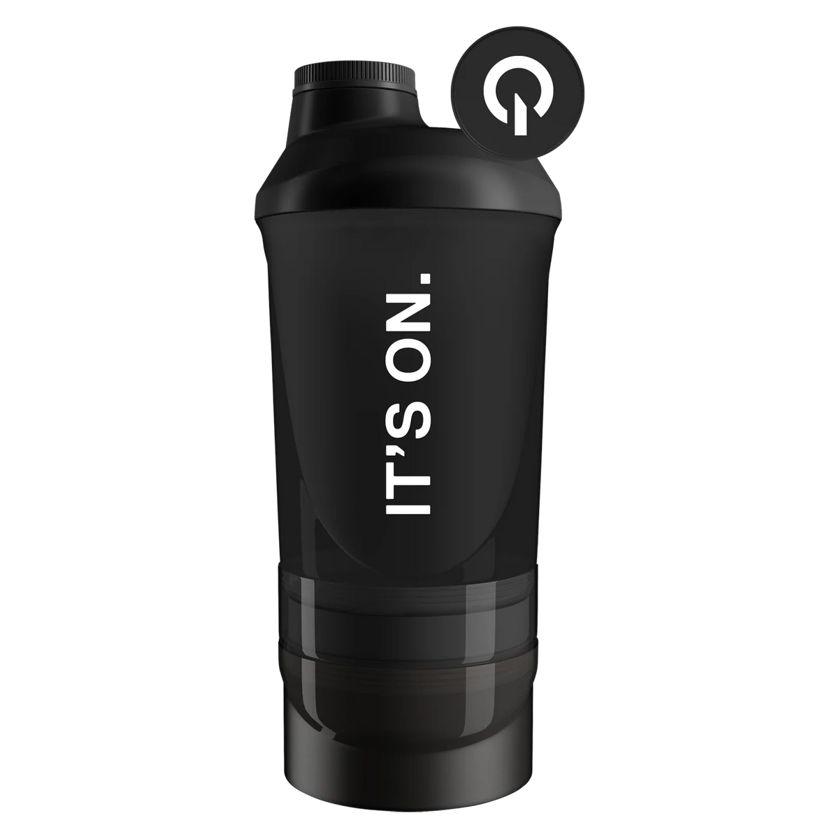 QNT Shaker It's On, 600 ml + 350 ml, Black Smoke - Shakers & Vannflasker - JK-Shop - bilde 2