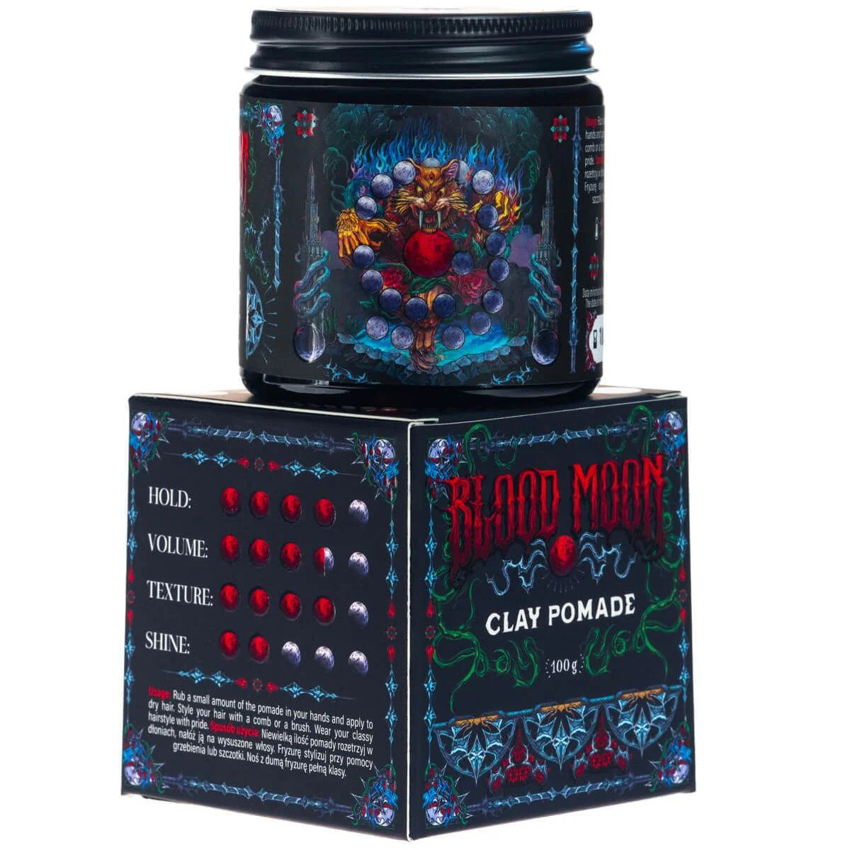RareCraft Blood Moon Clay Pomad 100g - Hårvoks - JK-Shop