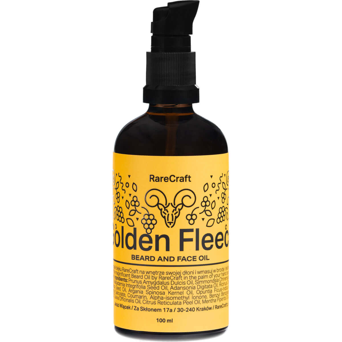 RareCraft Golden Fleece, Beard Oil 100ml-RareCraft-J&K Shop