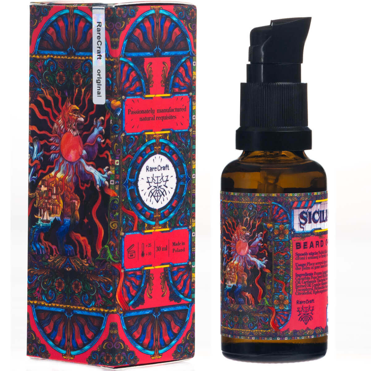 RareCraft Sicilian Sunset Beard Oil 30ml-Skjeggolje-RareCraft-JKSHOP