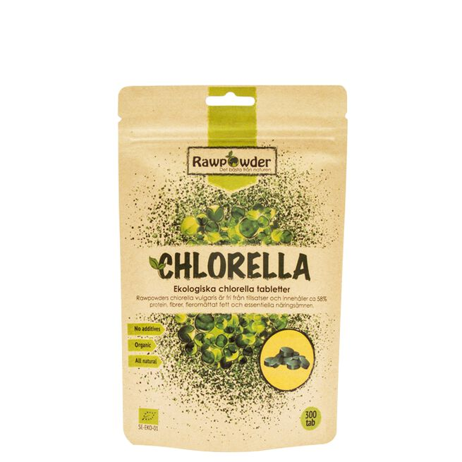 Rawpowder Chlorella Tabletter 300st - Baking og Matlaging - JK-Shop