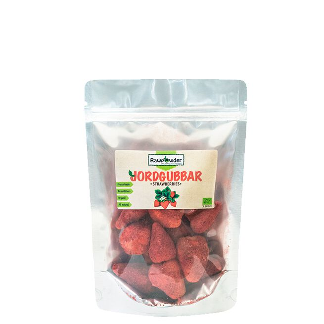 Rawpowder Frysetørkede Jordbær 50g - Superfood - JK-Shop