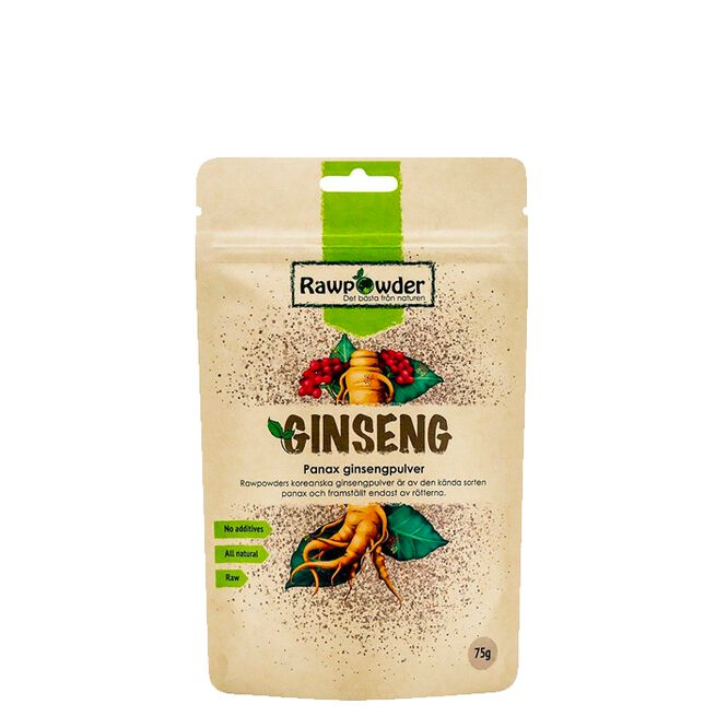 Rawpowder Ginseng Panax Pulver 75g - Prebiotika & probiotika - JK-Shop
