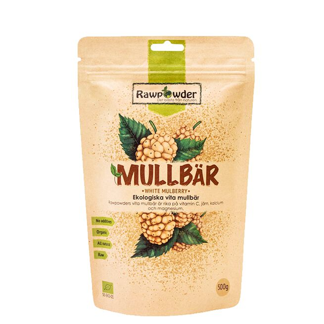 Rawpowder Hvite Multebær Økologisk 500g - Baking og Matlaging - JK-Shop