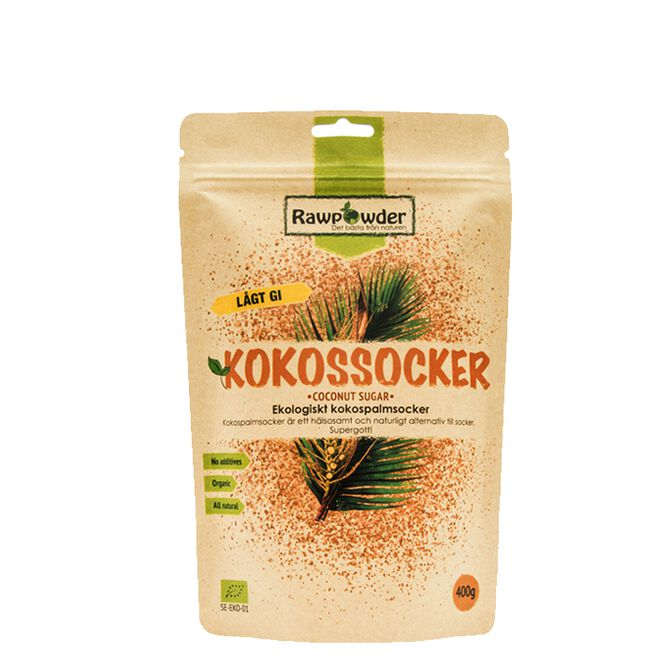 Rawpowder Kokosblomstsukker Økologisk 400g - Baking og Matlaging - JK-Shop