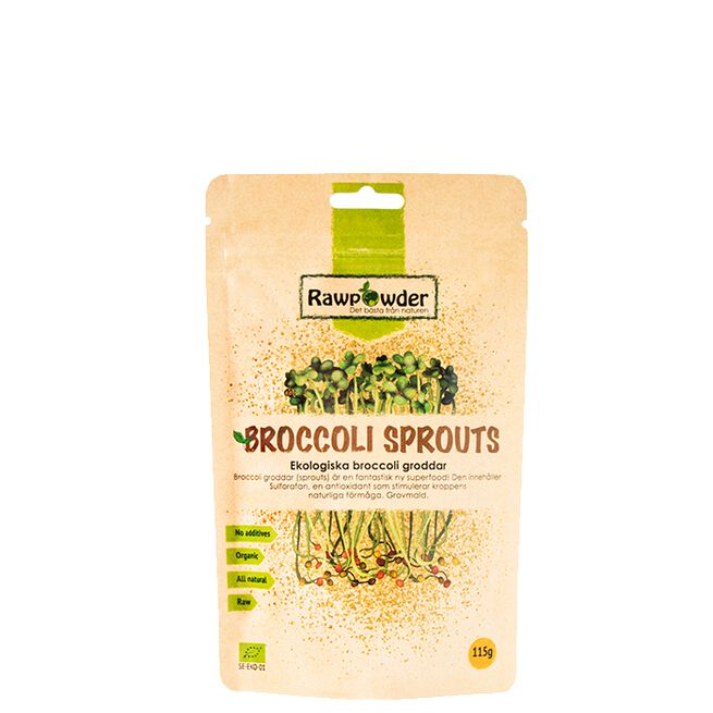 Rawpowder Økologisk Brokkolispirepulver 115g - Baking og Matlaging - JK-Shop