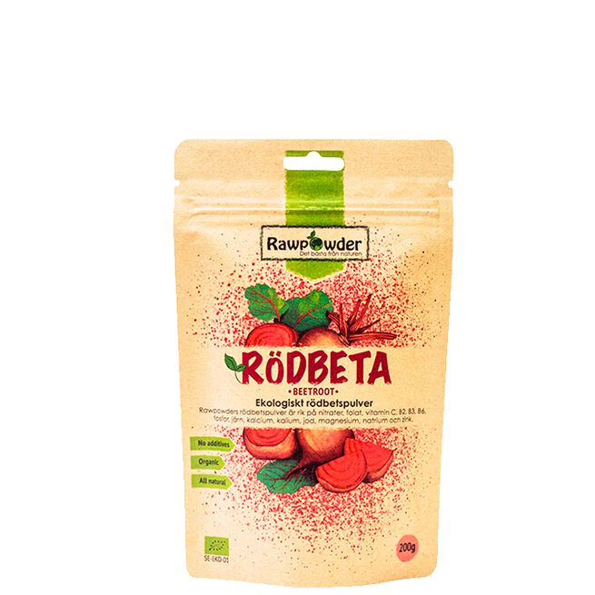 Rawpowder Rødbetepulver Økologisk 200g - Baking og Matlaging - JK-Shop