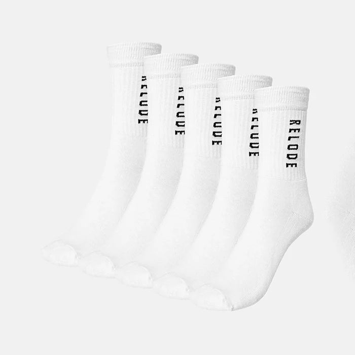 Relode Training Socks 5-pack, White 39-42, Black 39-42 & 43-46 - Sokker Dame - JK-Shop