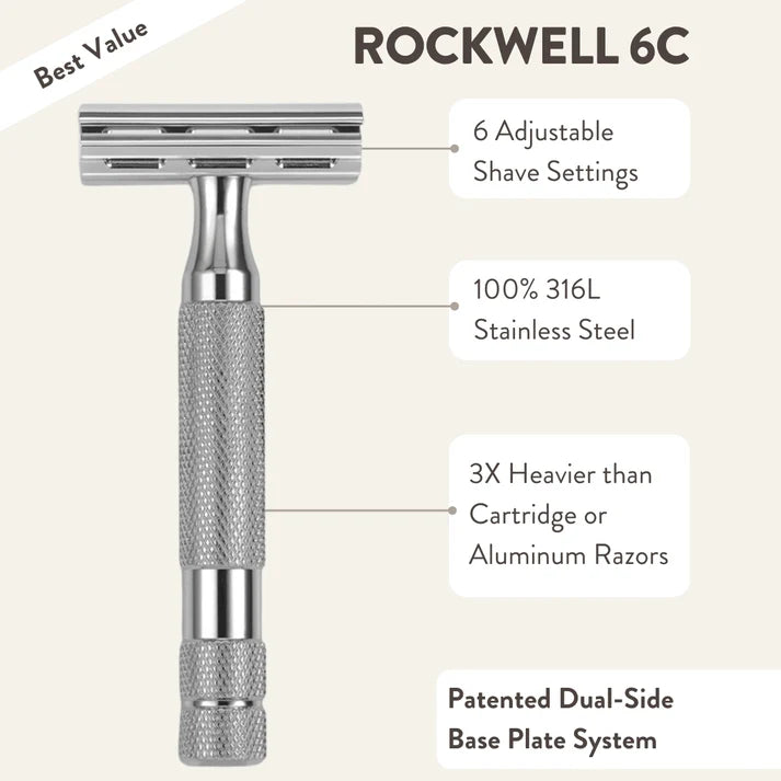 Rockwell, Razor 3-Piece Gift Set (6C White Chrome) -  - JK-Shop