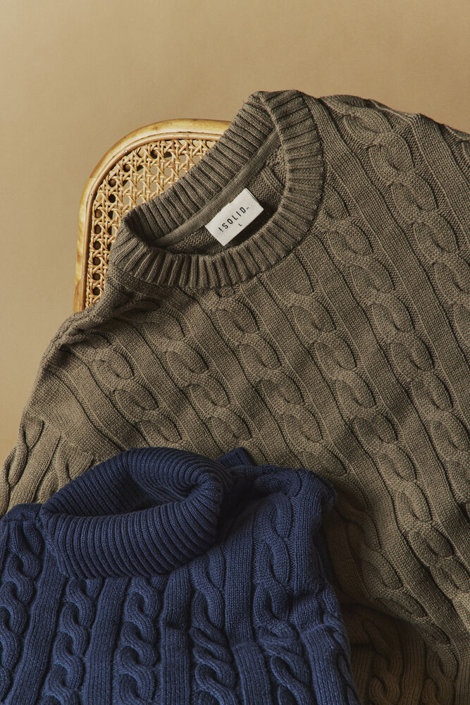 SOLID, MALCOLM HI NECK - Strikk - JK-Shop