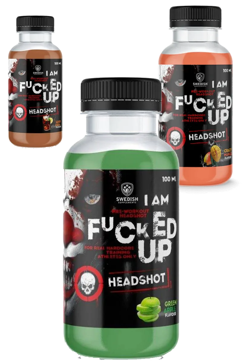 SS Fucked Up Headshot, 16x100ml, Green Apple - Vitaminer & kosttilskudd - JK-Shop