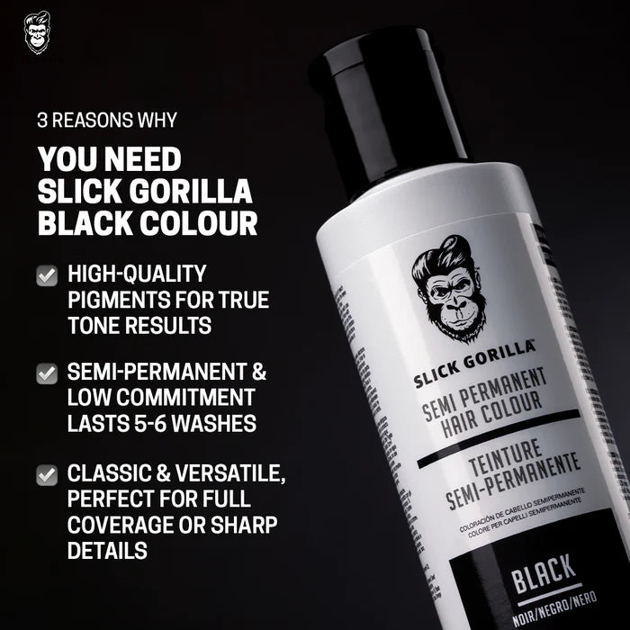 Slick Gorilla Hair Colour Black 100ml - Hårfarge - JK-Shop