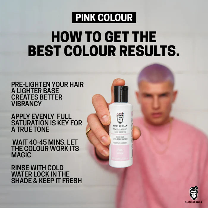 Slick Gorilla Hair Colour Pink 100ml - Hårfarge - JK-Shop