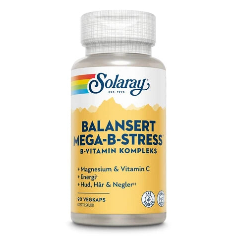 Solaray Balansert Mega-B-Stress 90 kapsler - Vitaminer og kosttilskudd - JK-Shop