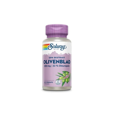 Solaray GPH olivenblad 250 mg 60 kapsler - Mikronæringsstoffer - JK-Shop