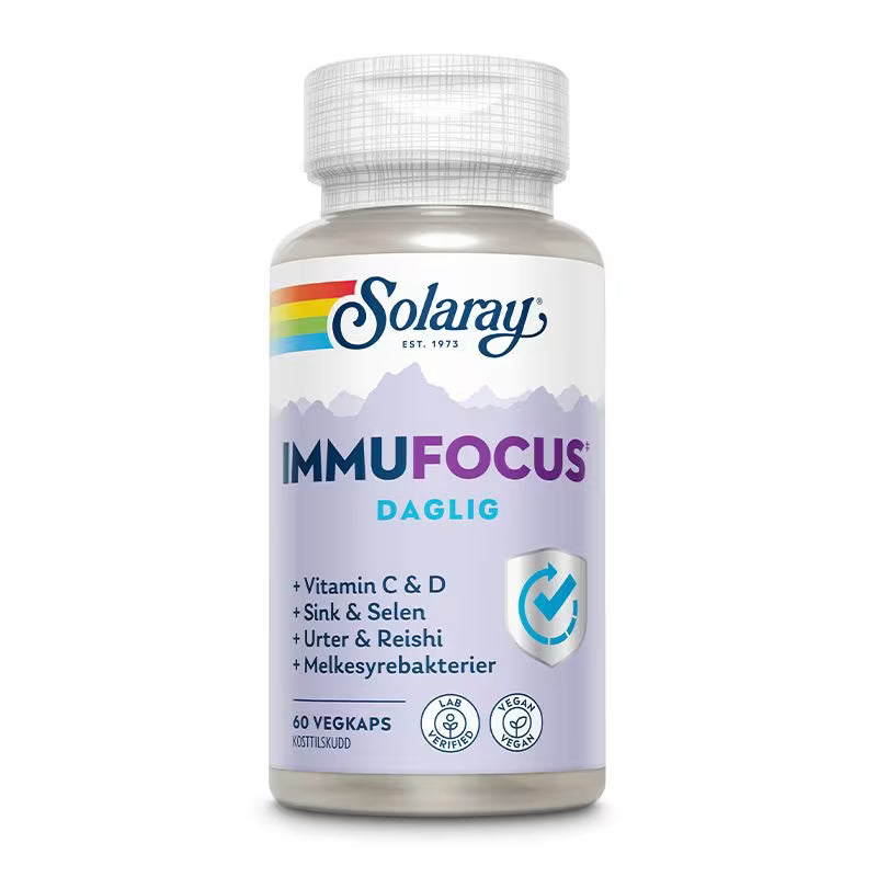 Solaray Immufocus daglig 60 kpsl - Vitaminer og kosttilskudd - JK-Shop