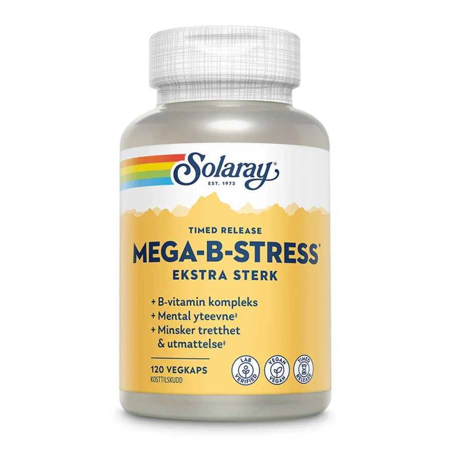 Solaray Mega-B-Stress ekstra sterk 120 kapsler - Vitaminer og kosttilskudd - JK-Shop