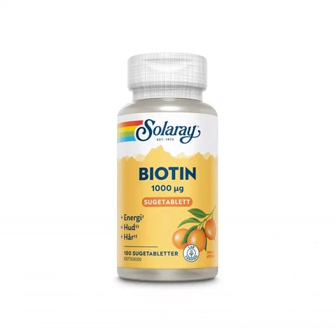 Solaray biotin 1000 µg 100 sugetabletter - Vitaminer og kosttilskudd - JK-Shop