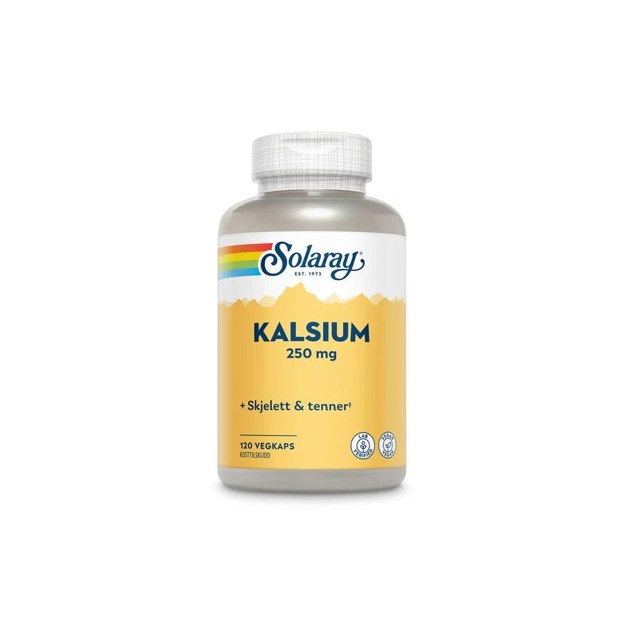 Solaray kalsium 250 mg 120 kapsler - Mikronæringsstoffer - JK-Shop