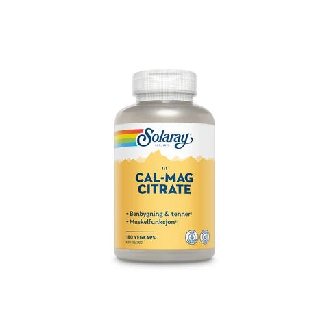 Solaray kalsium-magnesium 1:1 180 kapsler - Mikronæringsstoffer - JK-Shop