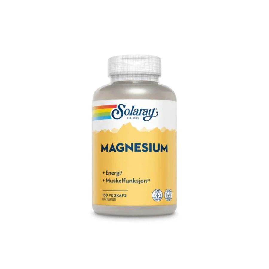 Solaray magnesium 200 mg 150 kapsler - Mikronæringsstoffer - JK-Shop