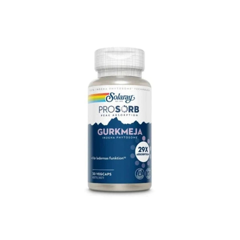 Solaray prosorb gurkemeie 30 kapsler - Mikronæringsstoffer - JK-Shop