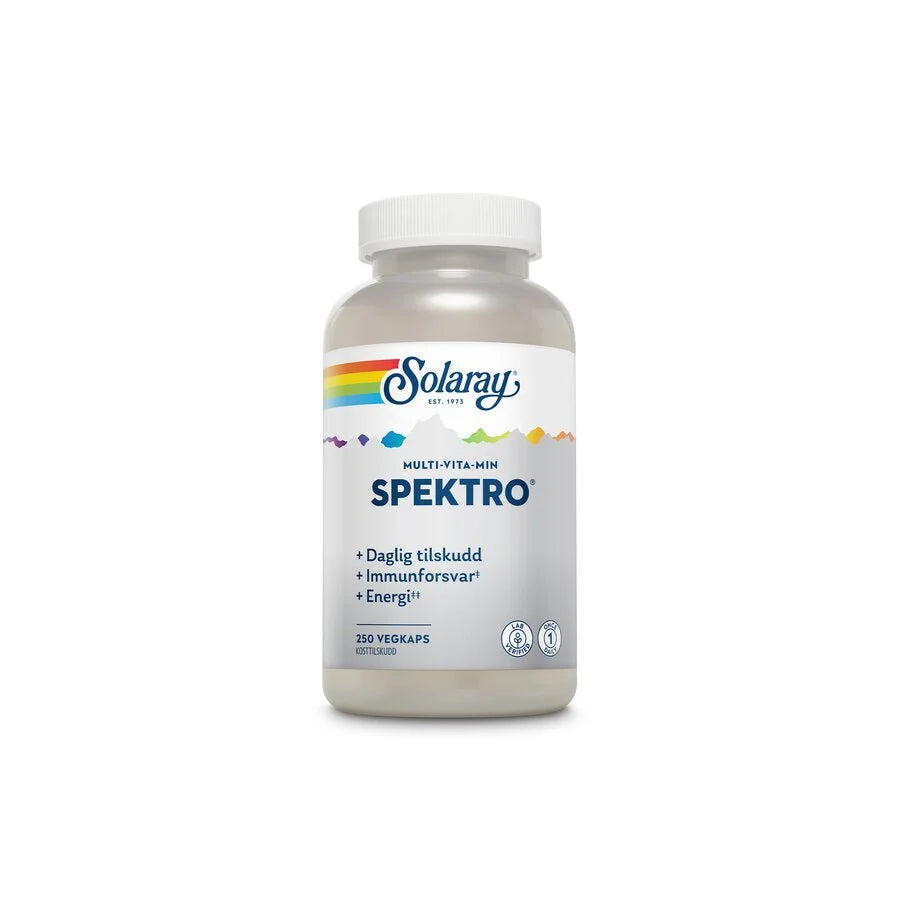 Solaray spektro multivitamin med jern 250 kapsler - Vitaminer og kosttilskudd - JK-Shop