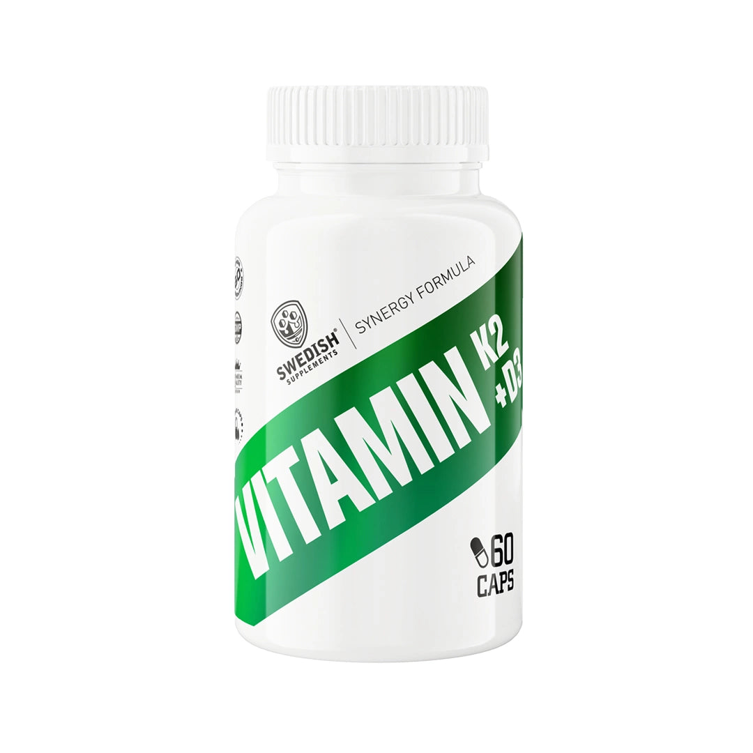 Swedish Supplements Vitamin K2 + D3, 60 kapsler - Vitaminer og kosttilskudd - JK-Shop