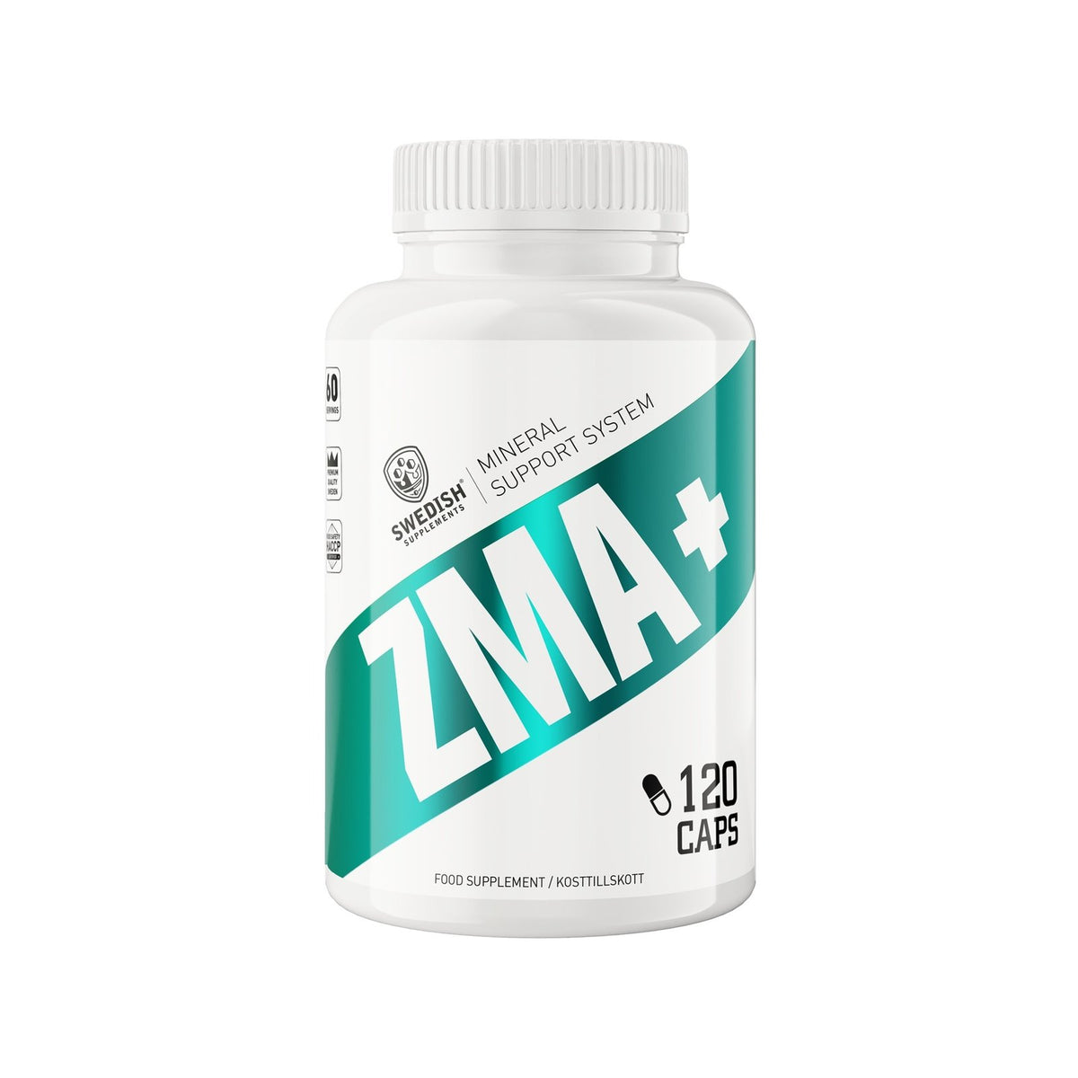 Swedish Supplements ZMA+, 120 kapsler - Mikronæringsstoffer - JK-Shop