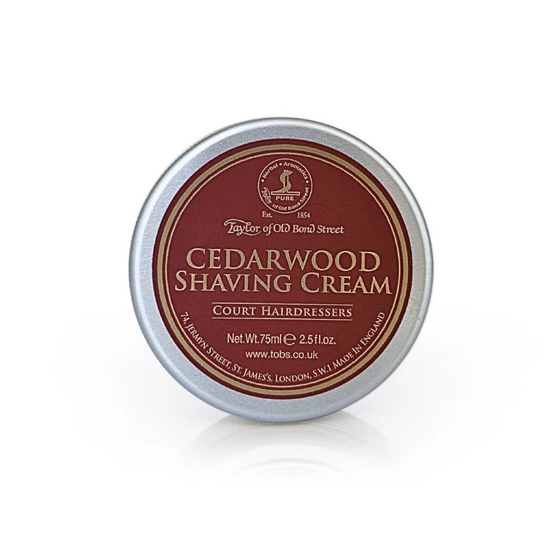 Taylor of Old Bond Street Cedarwood Shaving Cream Bowl 75 ml - Barberkrem - JK-Shop