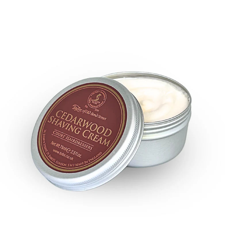 Taylor of Old Bond Street Cedarwood Shaving Cream Bowl 75 ml - Barberkrem - JK-Shop