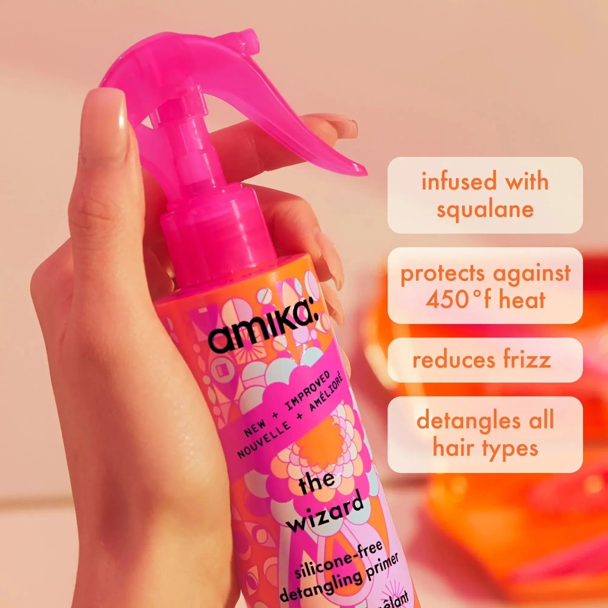 Amika The Wizard Silicone-Free Detangling Hair Primer 150ml-Amika-Leave-in-JKSHOP