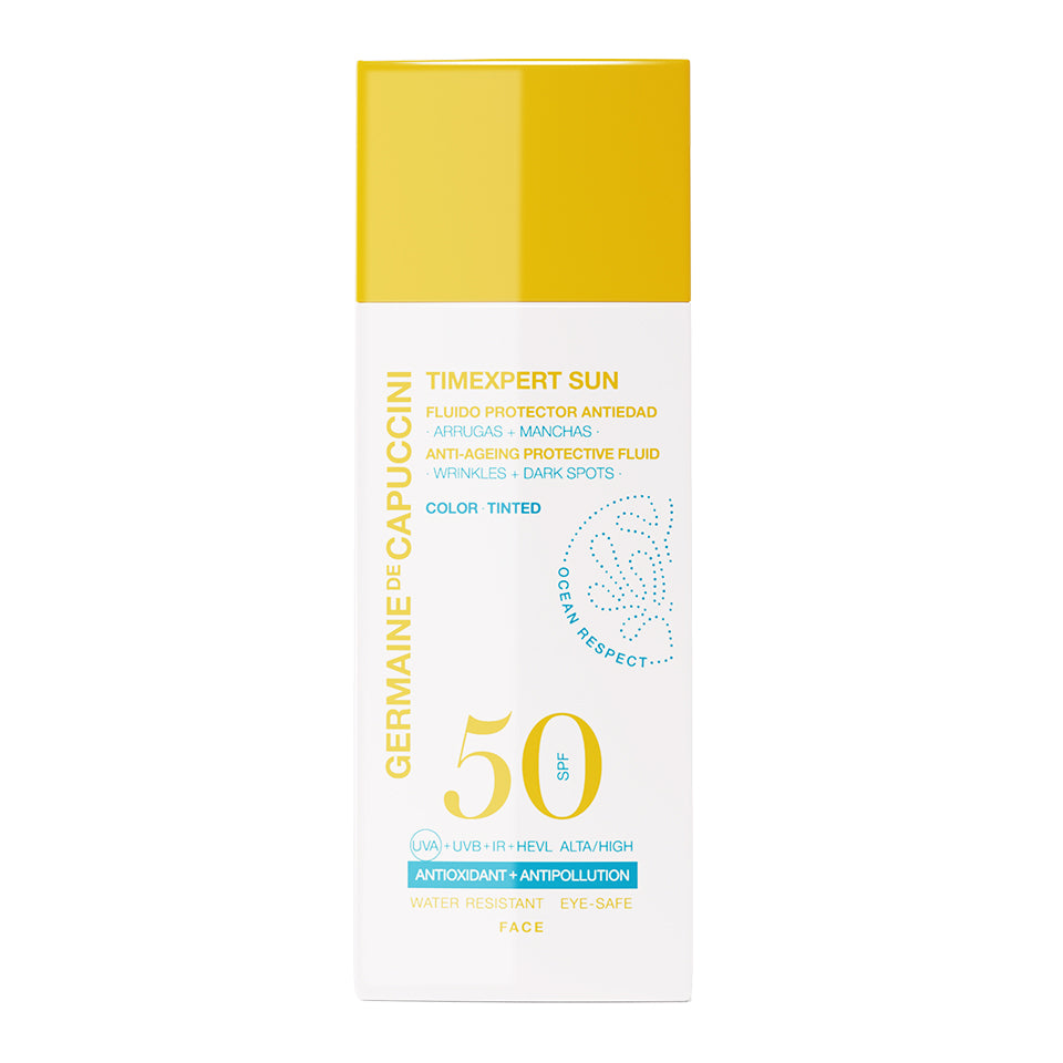 Antiaging protective fluid tinted spf50 fra Germaine de Capuccini
