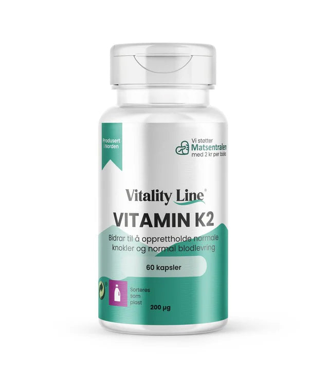 VITALITY LINE VITAMIN K2 60 KAPSLER - Vitaminer og kosttilskudd - JK-Shop