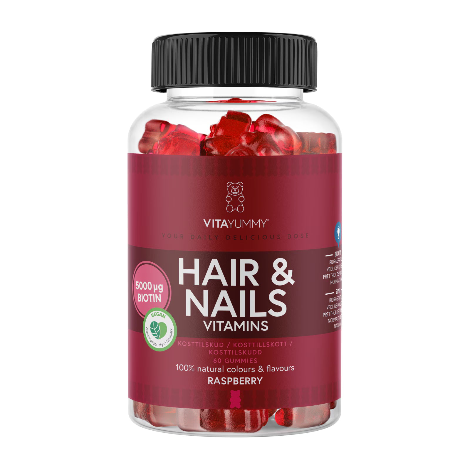 VitaYummy, Hair & Nails, 60stk, (Vegan) - Mikronæringsstoffer - JK-Shop