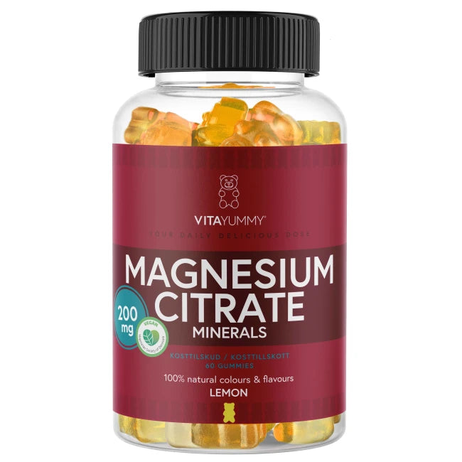 VitaYummy, Magnesium Citrate, 60stk, Lemon (Vegan) - Mikronæringsstoffer - JK-Shop