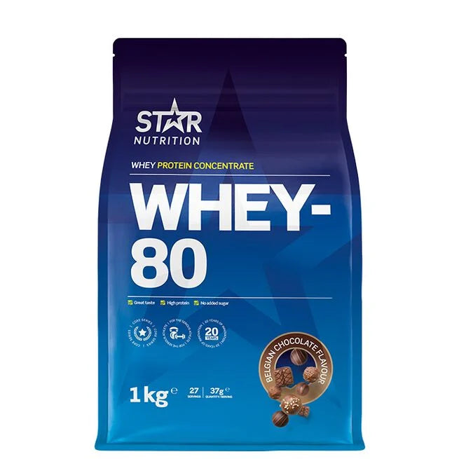 Whey-80 Myseprotein 1 kg Naturell -  - JK-Shop