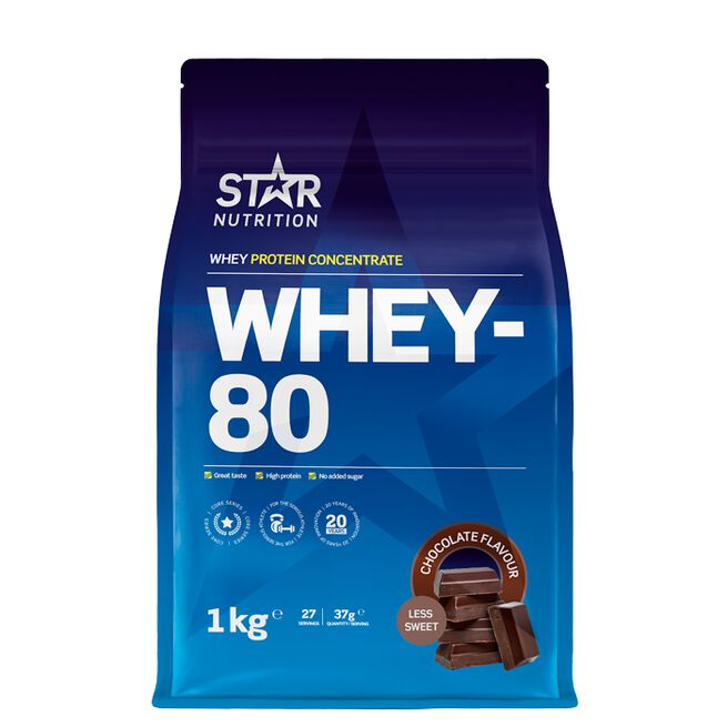 Whey-80 Myseprotein 1 kg Naturell -  - JK-Shop