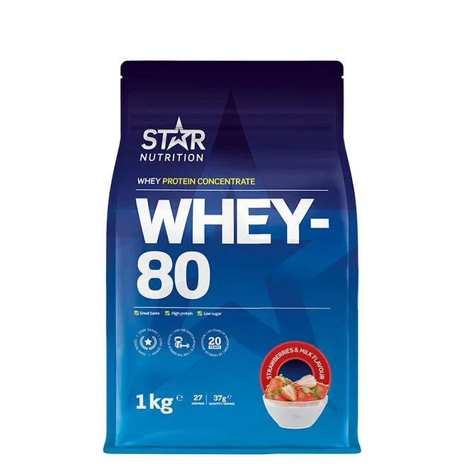 Whey-80 Myseprotein 1 kg Naturell -  - JK-Shop