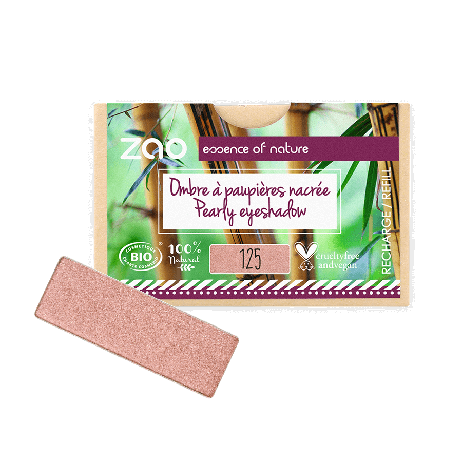 ZAO Refill Rectangle Eye Shadow- (125) Sunshiny Pink-ZAO-J&K Shop