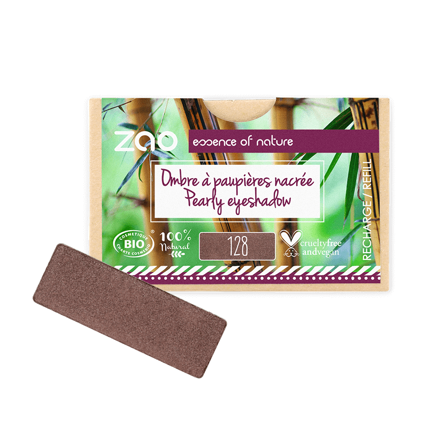 ZAO Refill Rectangle Eye Shadow- (128) Tiramisu-ZAO-J&K Shop